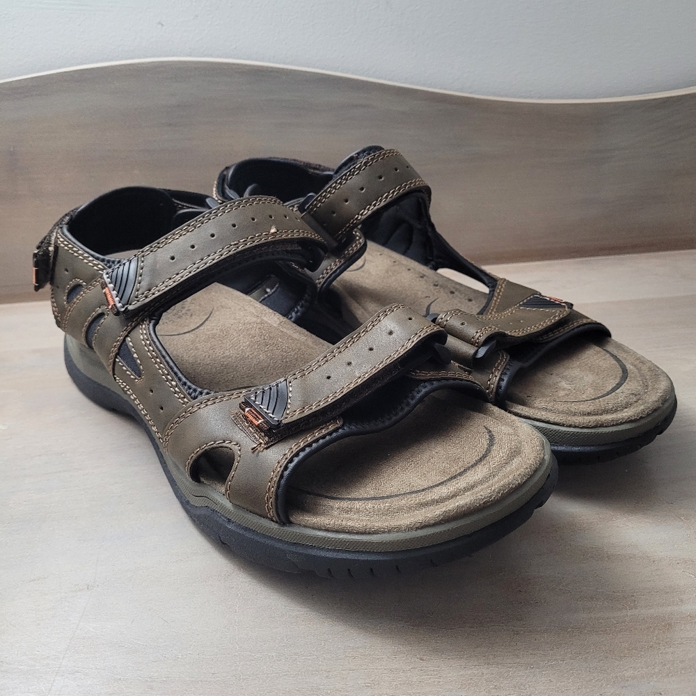 Earth Spirit Men's Brett Active Sandals 13 Brown Casual Comfortable Walking NEW